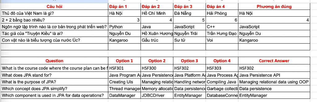 Ví dụ mẫu file Excel